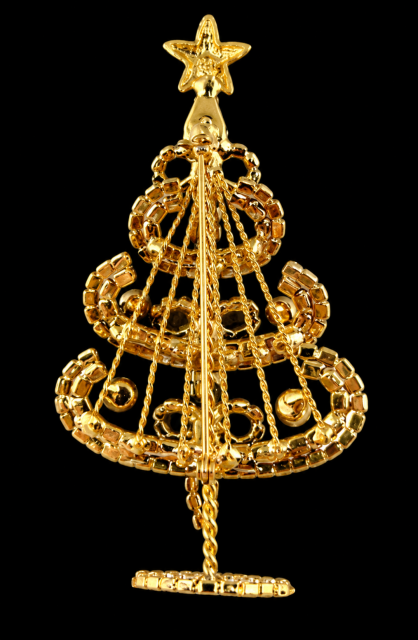 bow standing xmas tree pin