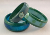 AB11 teal laminate/dot bangles