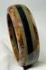 AB178 Jessie Fowler laminated stripe bakelite bangle