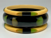 AB57 Teresa cream with 3 color oval dots & black with 3 color ovals dots