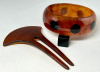 AP1 rootbeer bakelite hair comb