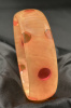 Atelier Papillon marbled peach bakelite bangle with pink Prystal dots