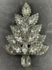 CHR28 clear marquis rhinestone xmas tree pin