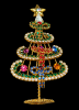 bow standing xmas tree pin