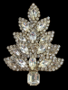 clear marquis rhinestone xmas tree pin